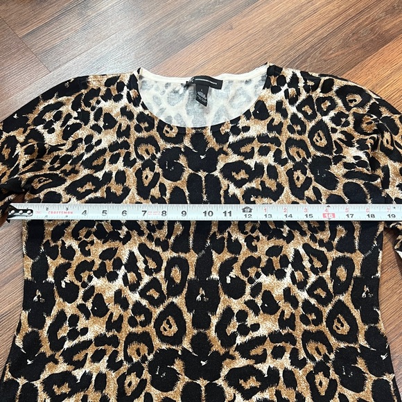INC International Concepts Leopard and Floral Long Sleeve Top - Picture 6 of 7